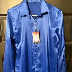Elegant Blue Women's Blouse